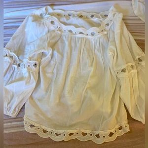 linen white blouse